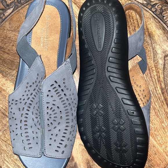 NWOT Naturalizer N5 Comfort with Boho Grey Suede Bottom is Tan Leather Size 10W - Picture 4 of 6